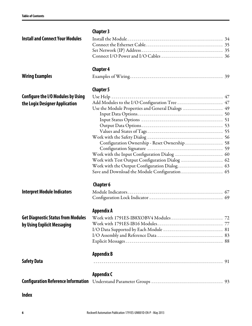 Rockwell Automation 1791ES-IB16 Guard I/O EtherNet/IP Safety Modules User Manual | Page 6 / 100