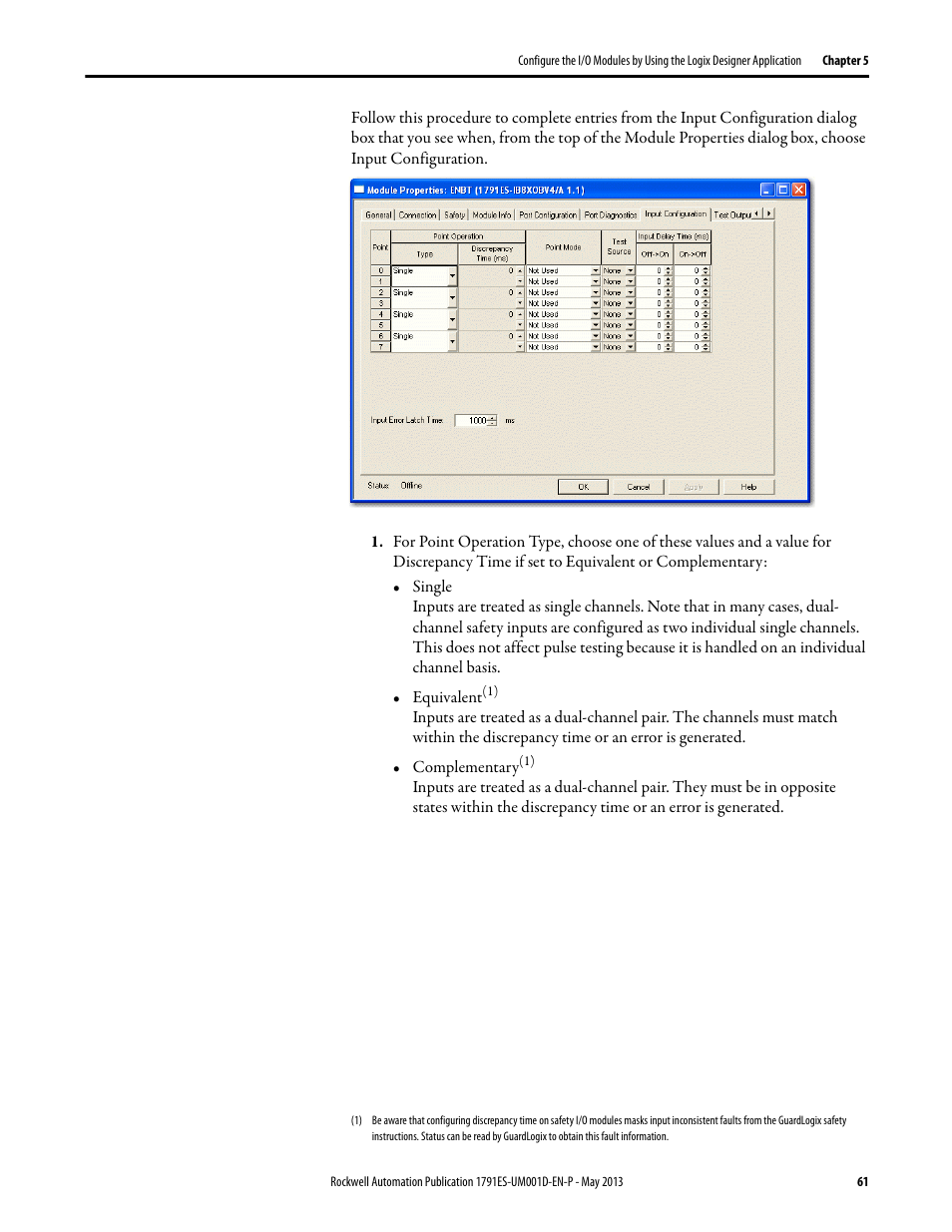 Rockwell Automation 1791ES-IB16 Guard I/O EtherNet/IP Safety Modules User Manual | Page 61 / 100
