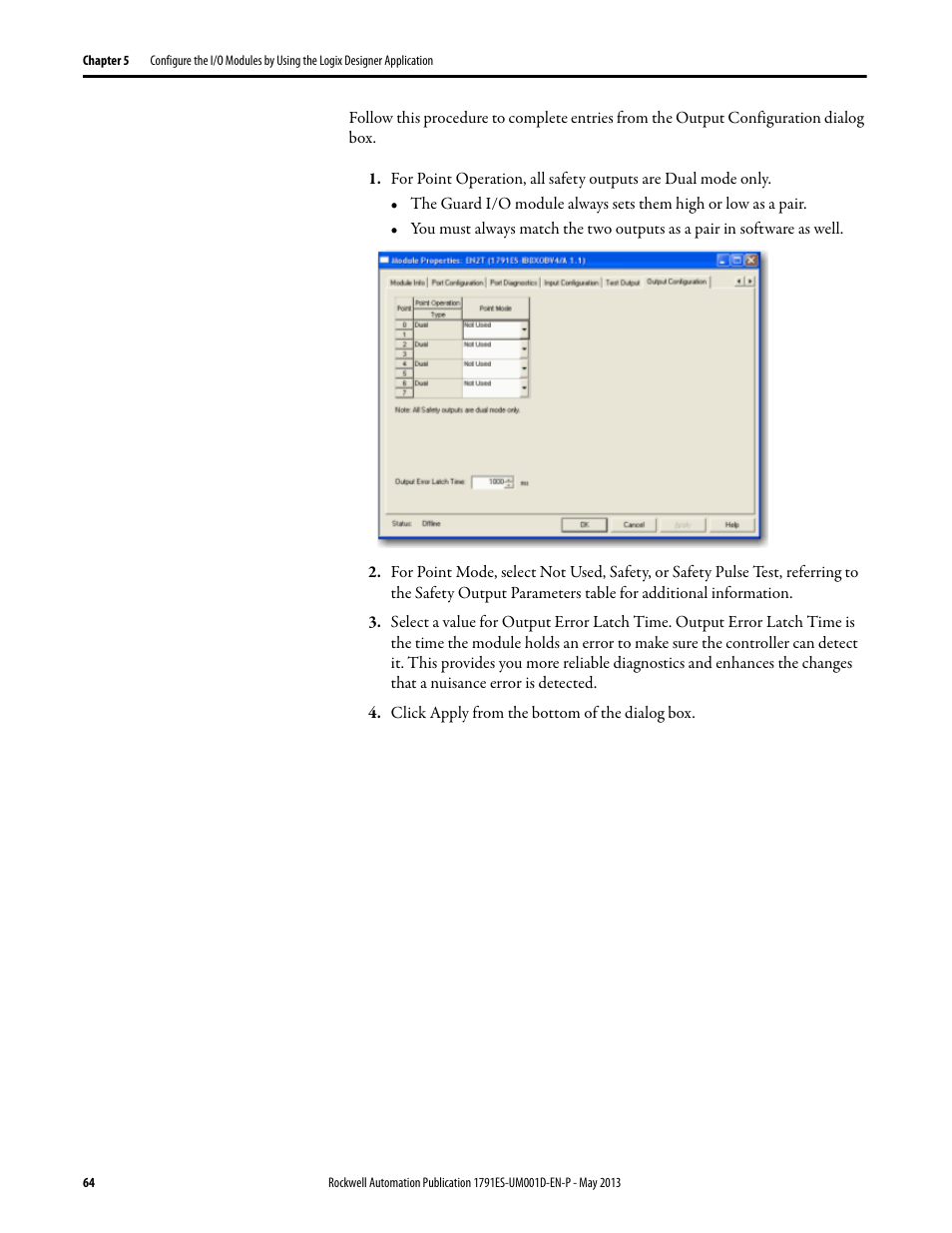 Rockwell Automation 1791ES-IB16 Guard I/O EtherNet/IP Safety Modules User Manual | Page 64 / 100