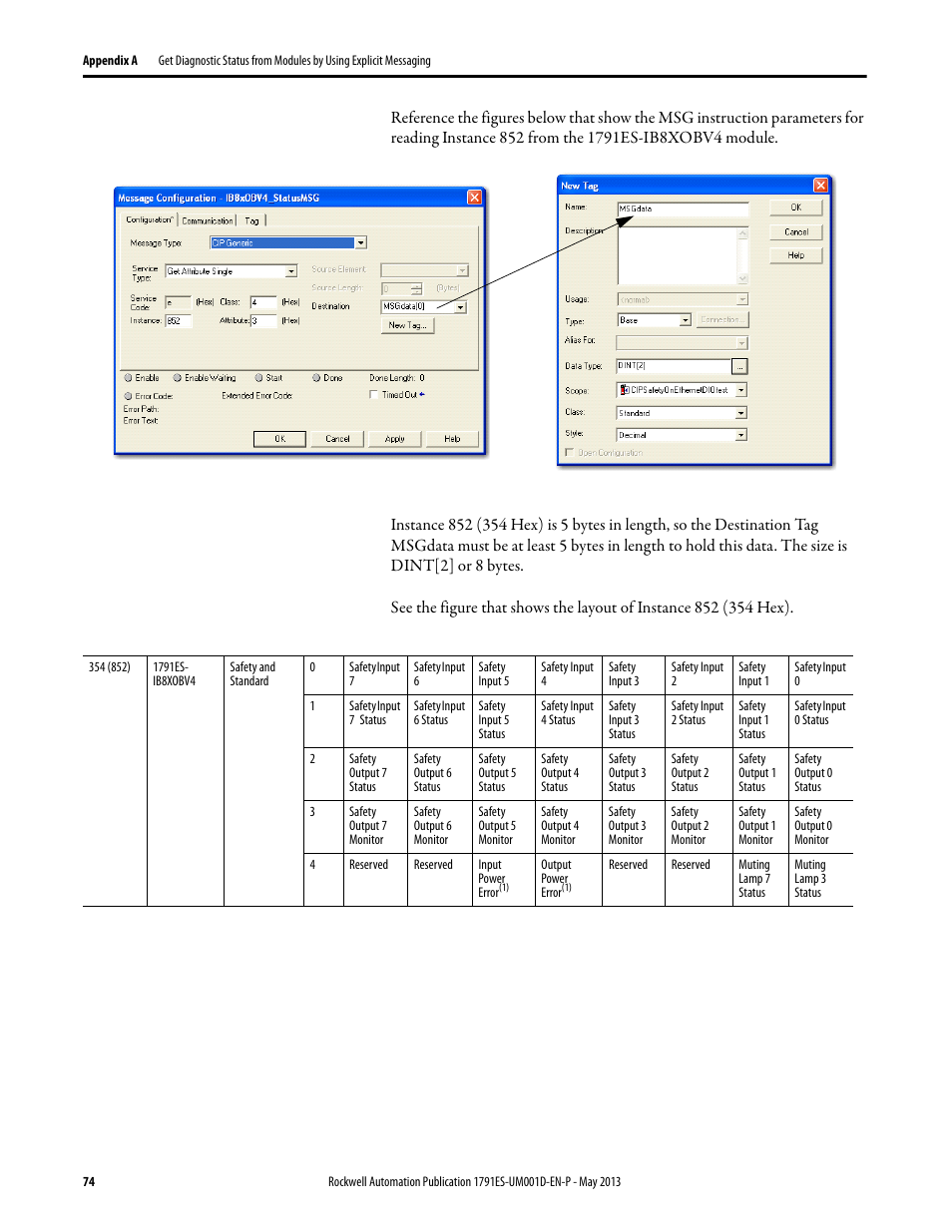 Rockwell Automation 1791ES-IB16 Guard I/O EtherNet/IP Safety Modules User Manual | Page 74 / 100