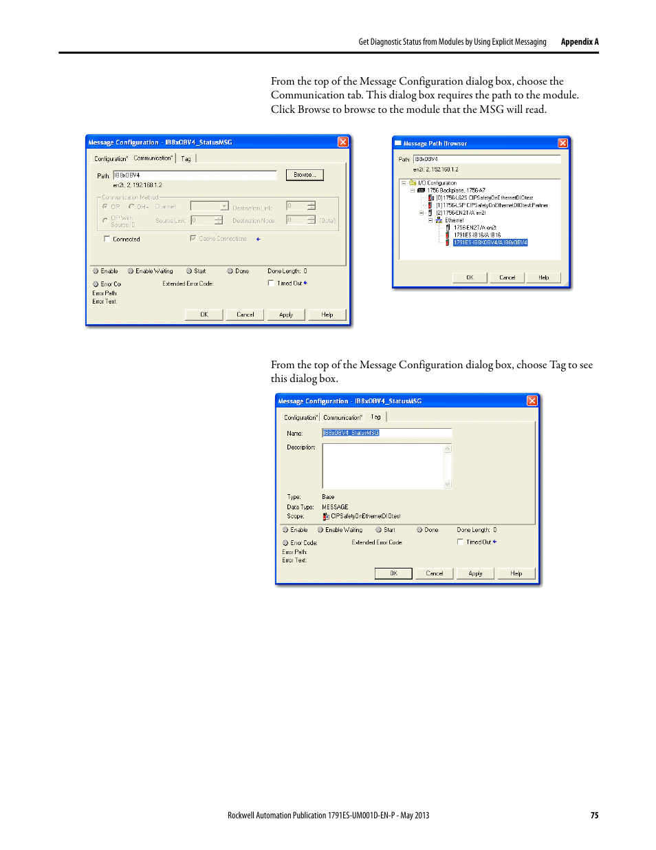 Rockwell Automation 1791ES-IB16 Guard I/O EtherNet/IP Safety Modules User Manual | Page 75 / 100
