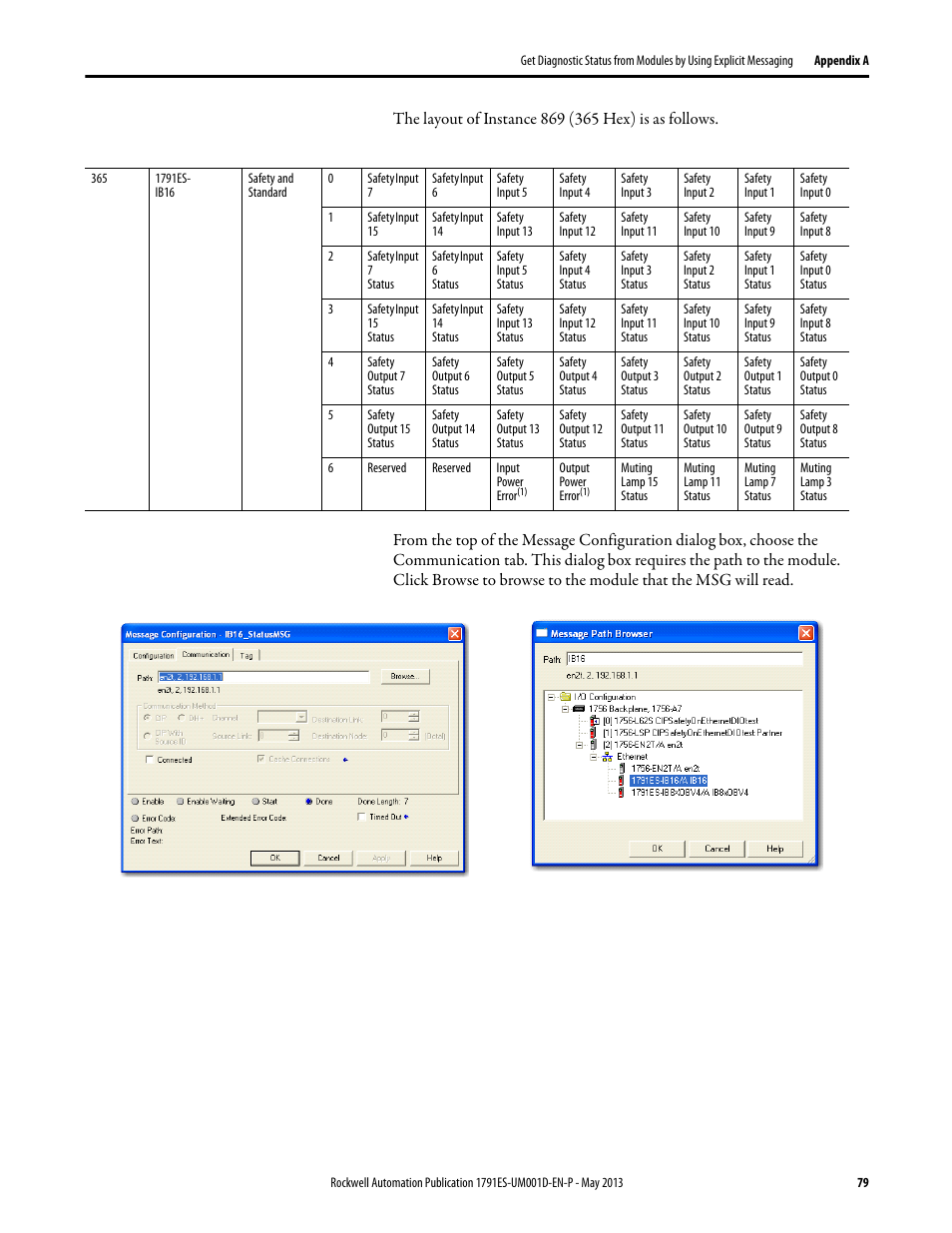 Rockwell Automation 1791ES-IB16 Guard I/O EtherNet/IP Safety Modules User Manual | Page 79 / 100