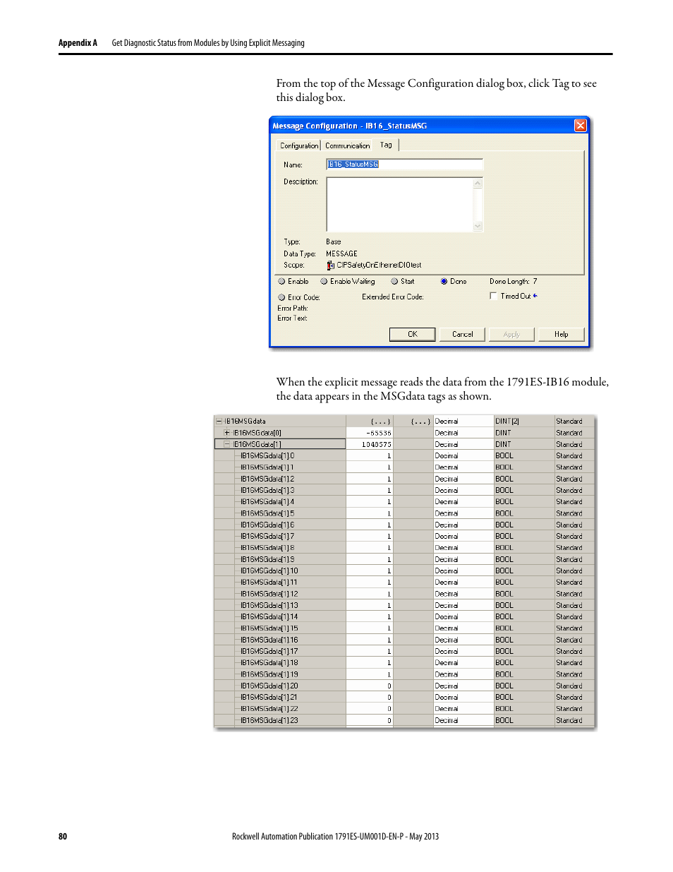 Rockwell Automation 1791ES-IB16 Guard I/O EtherNet/IP Safety Modules User Manual | Page 80 / 100