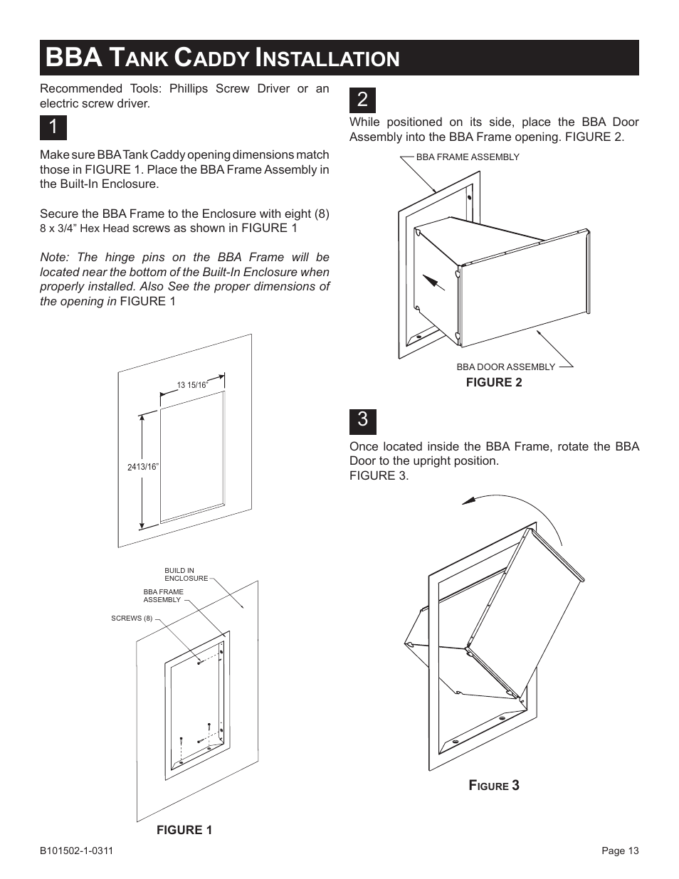 Bba t, Addy, Nstallation | Broilmaster BRB-1 User Manual | Page 13 / 28
