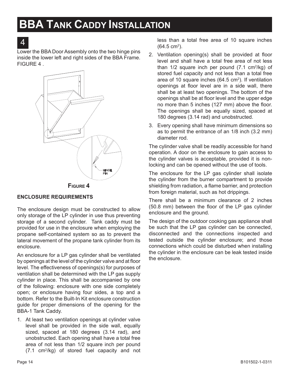 Bba t, Addy, Nstallation 4 | Broilmaster BRB-1 User Manual | Page 14 / 28