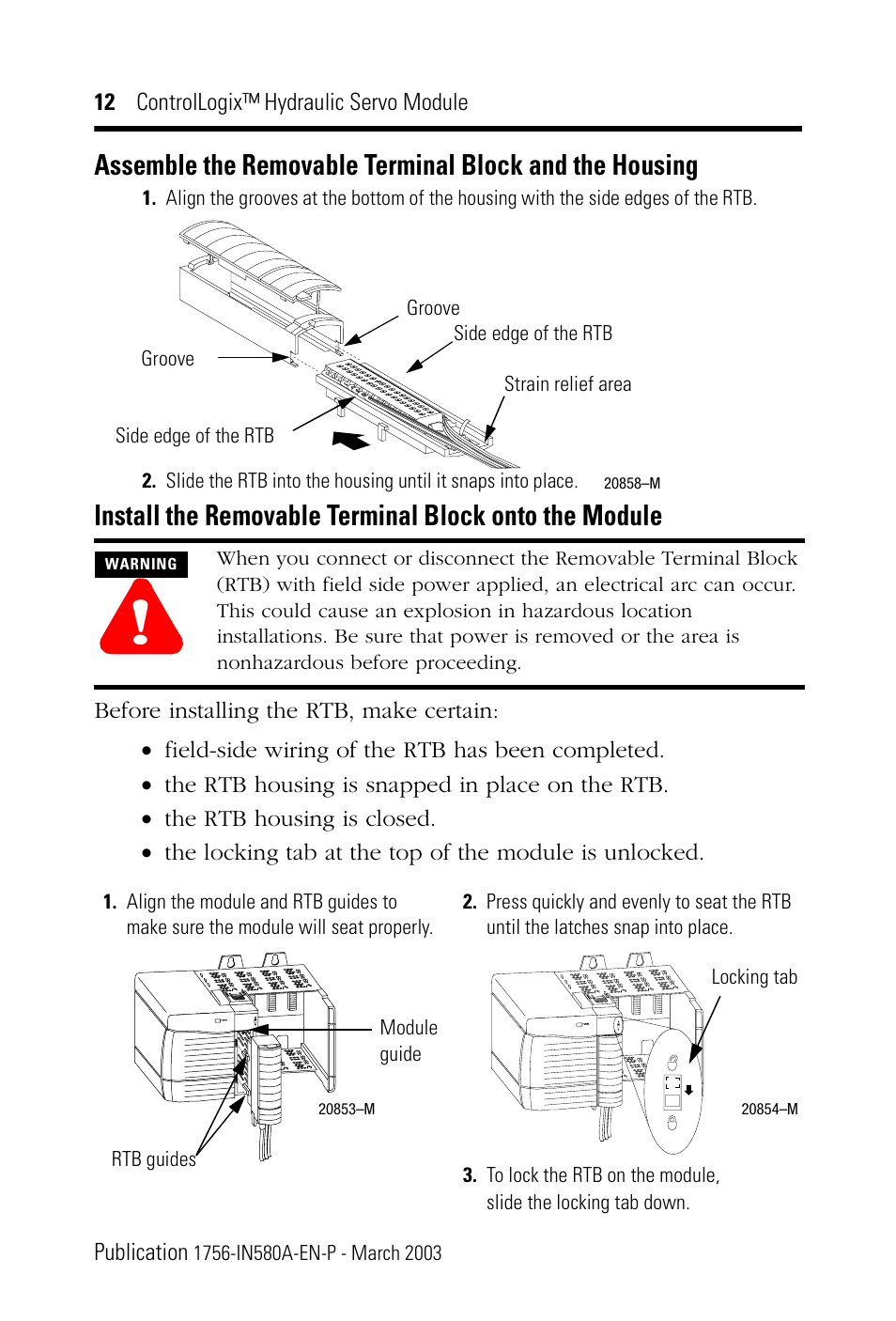 Rockwell Automation 1756-HYD02 ControlLogix Hydraulic Servo Module User Manual | Page 12 / 24
