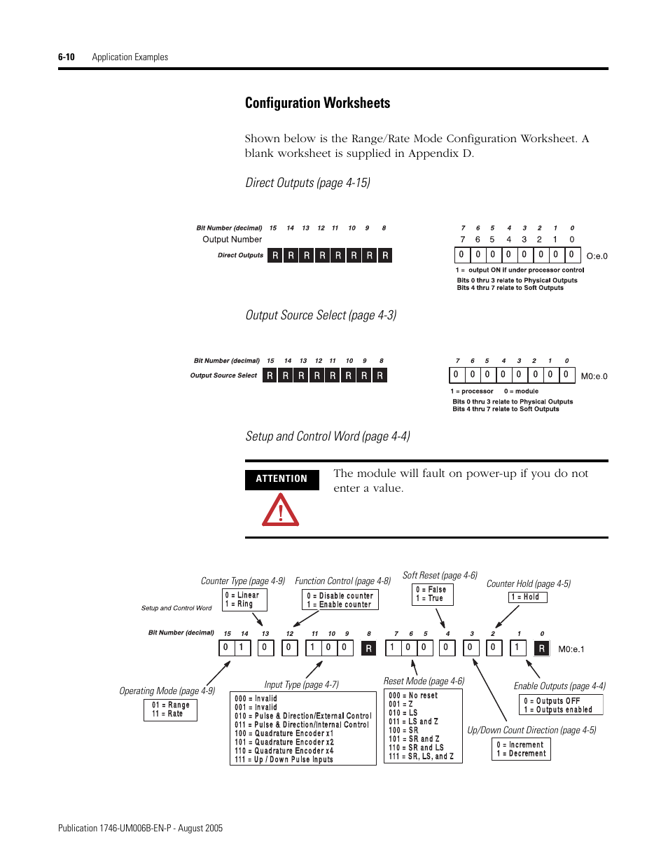 Configuration worksheets, Configuration worksheets -10 | Rockwell Automation 1746-HSCE,D17466.5 High-Speed Counter Module User Manual | Page 122 / 183