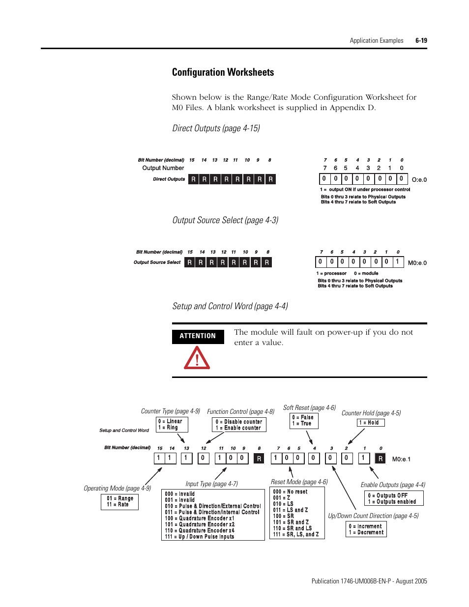 Configuration worksheets, Configuration worksheets -19 | Rockwell Automation 1746-HSCE,D17466.5 High-Speed Counter Module User Manual | Page 131 / 183
