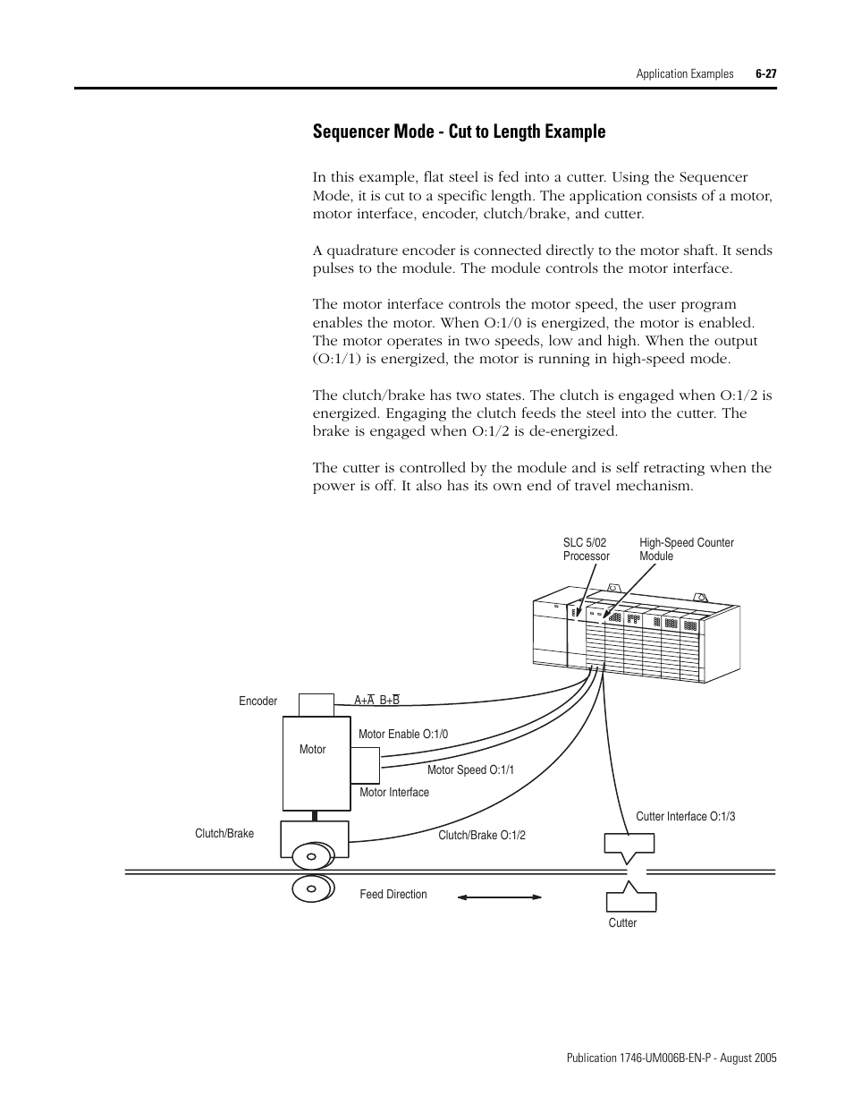 Sequencer mode - cut to length example, Sequencer mode - cut to length example -27 | Rockwell Automation 1746-HSCE,D17466.5 High-Speed Counter Module User Manual | Page 139 / 183