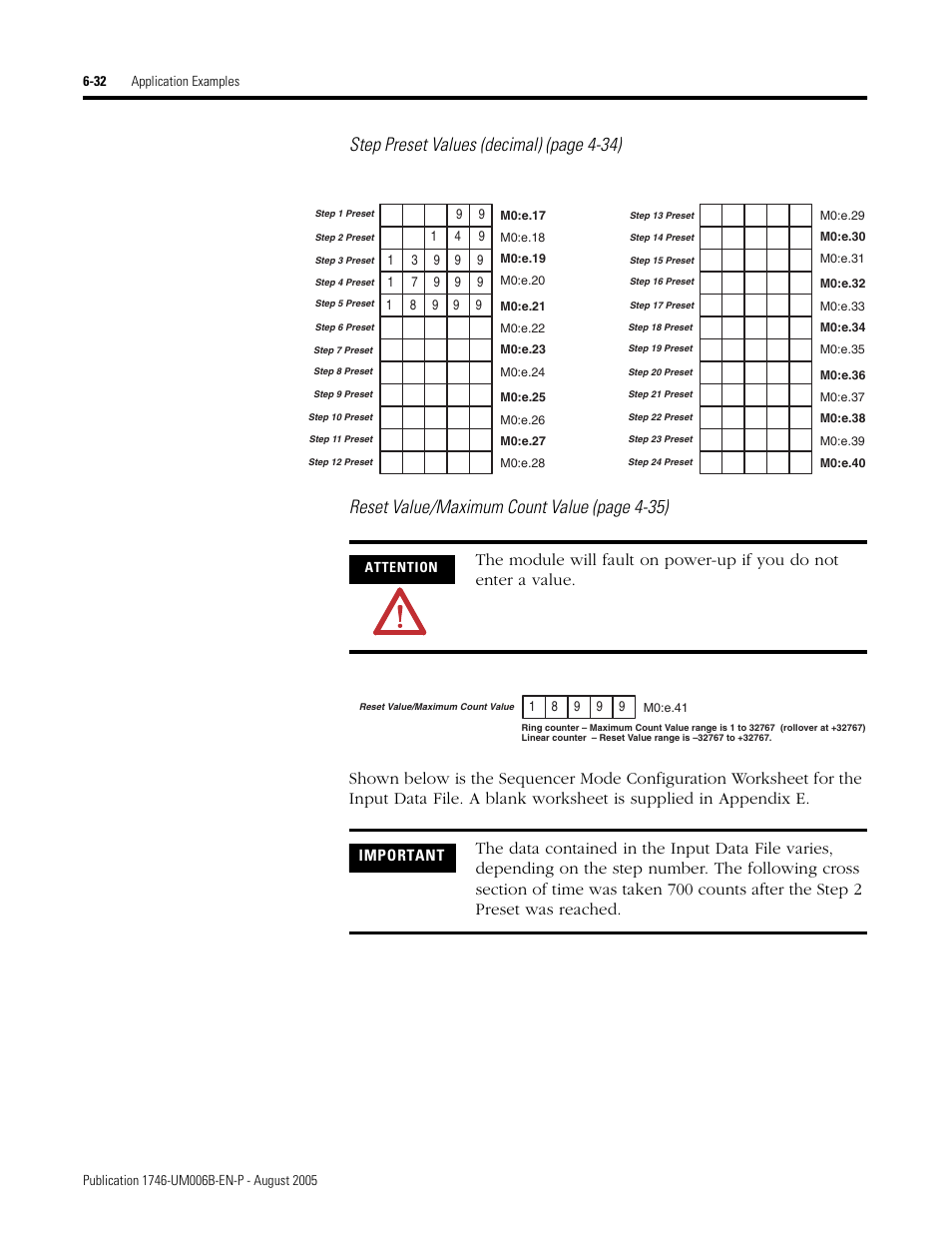 Rockwell Automation 1746-HSCE,D17466.5 High-Speed Counter Module User Manual | Page 144 / 183