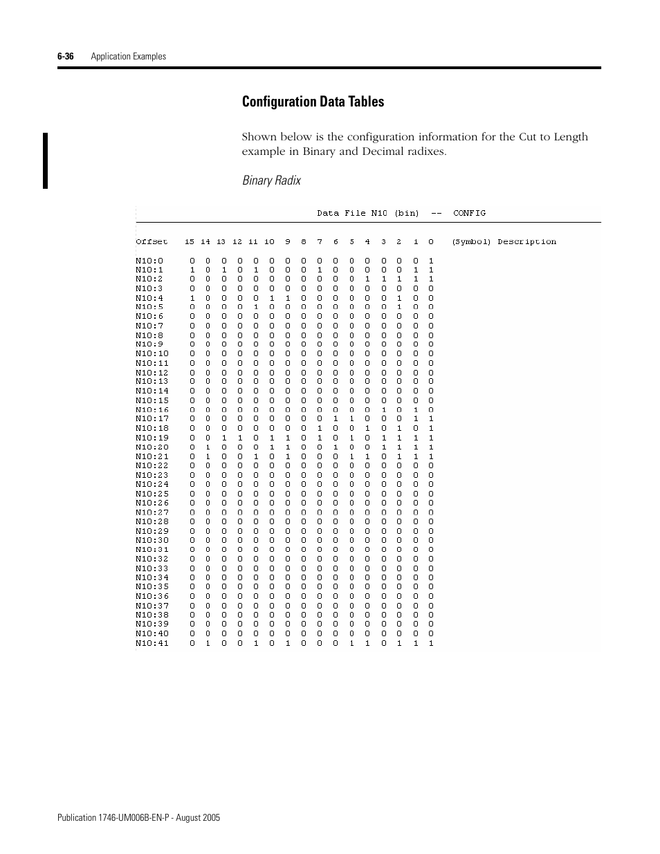 Configuration data tables, Ge 6-36, Configuration data tables -36 | Rockwell Automation 1746-HSCE,D17466.5 High-Speed Counter Module User Manual | Page 148 / 183