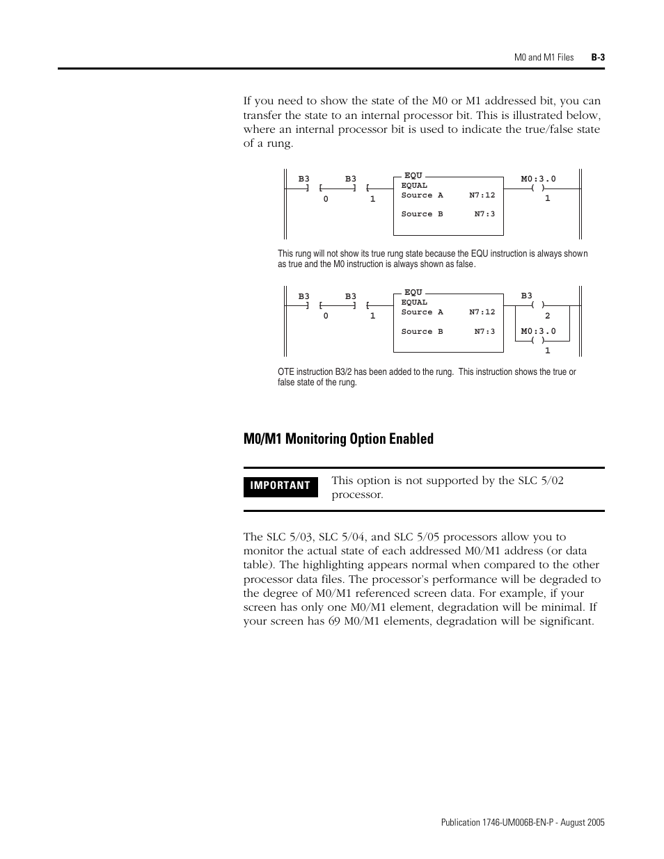 M0/m1 monitoring option enabled | Rockwell Automation 1746-HSCE,D17466.5 High-Speed Counter Module User Manual | Page 157 / 183