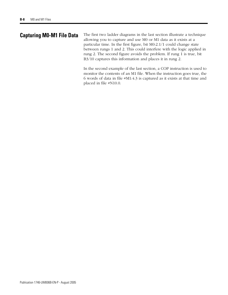 Capturing m0-m1 file data | Rockwell Automation 1746-HSCE,D17466.5 High-Speed Counter Module User Manual | Page 162 / 183