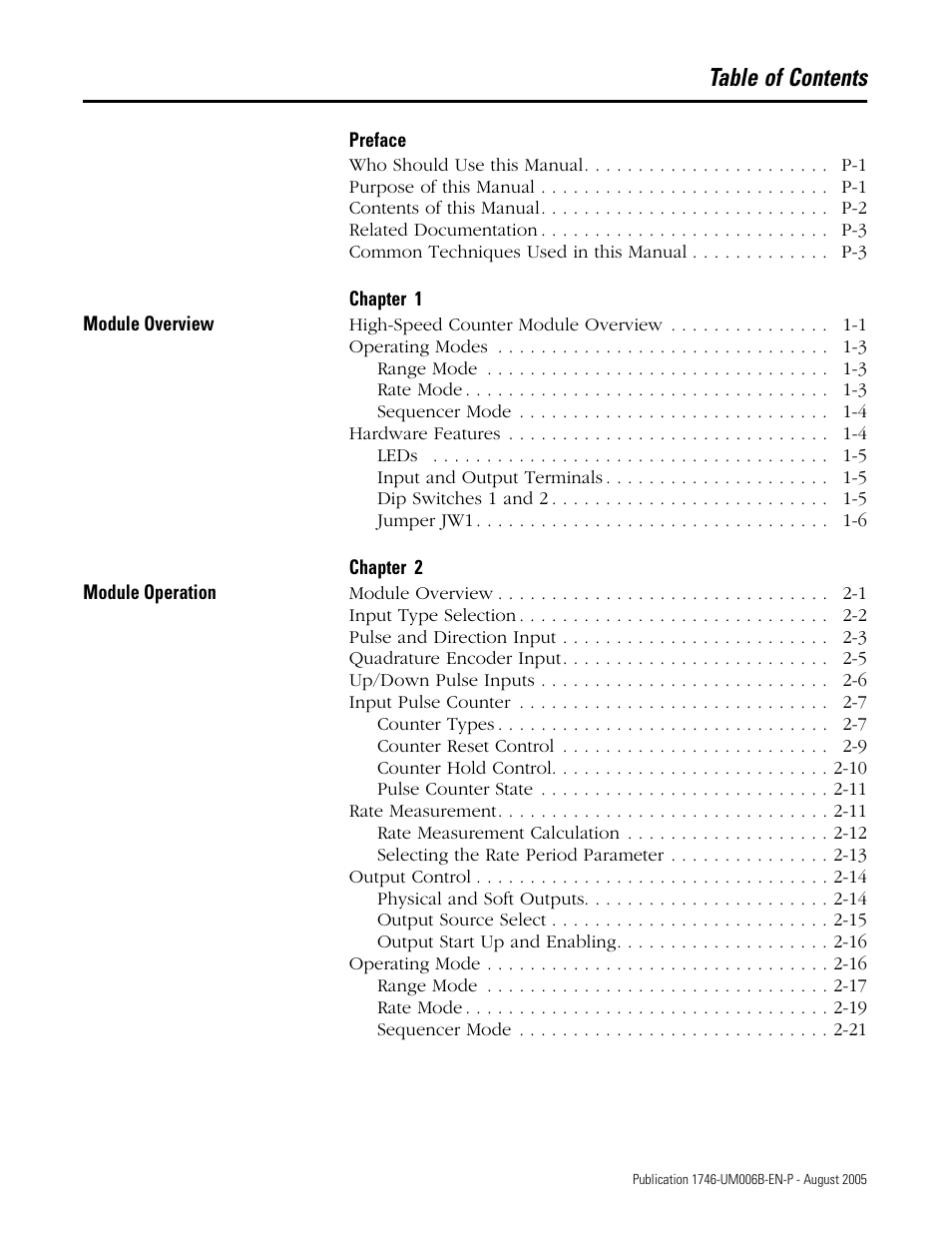 Rockwell Automation 1746-HSCE,D17466.5 High-Speed Counter Module User Manual | Page 5 / 183