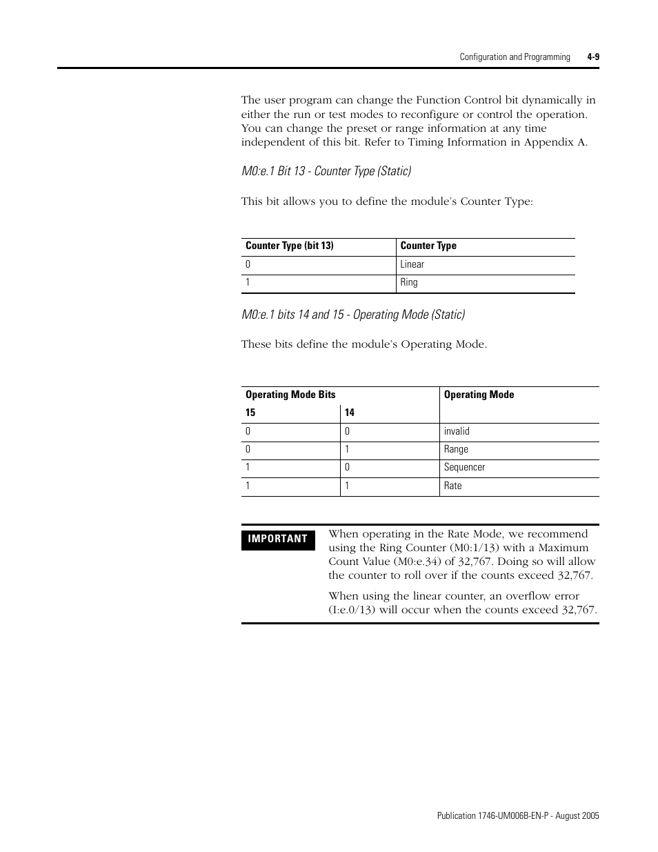 Rockwell Automation 1746-HSCE,D17466.5 High-Speed Counter Module User Manual | Page 69 / 183