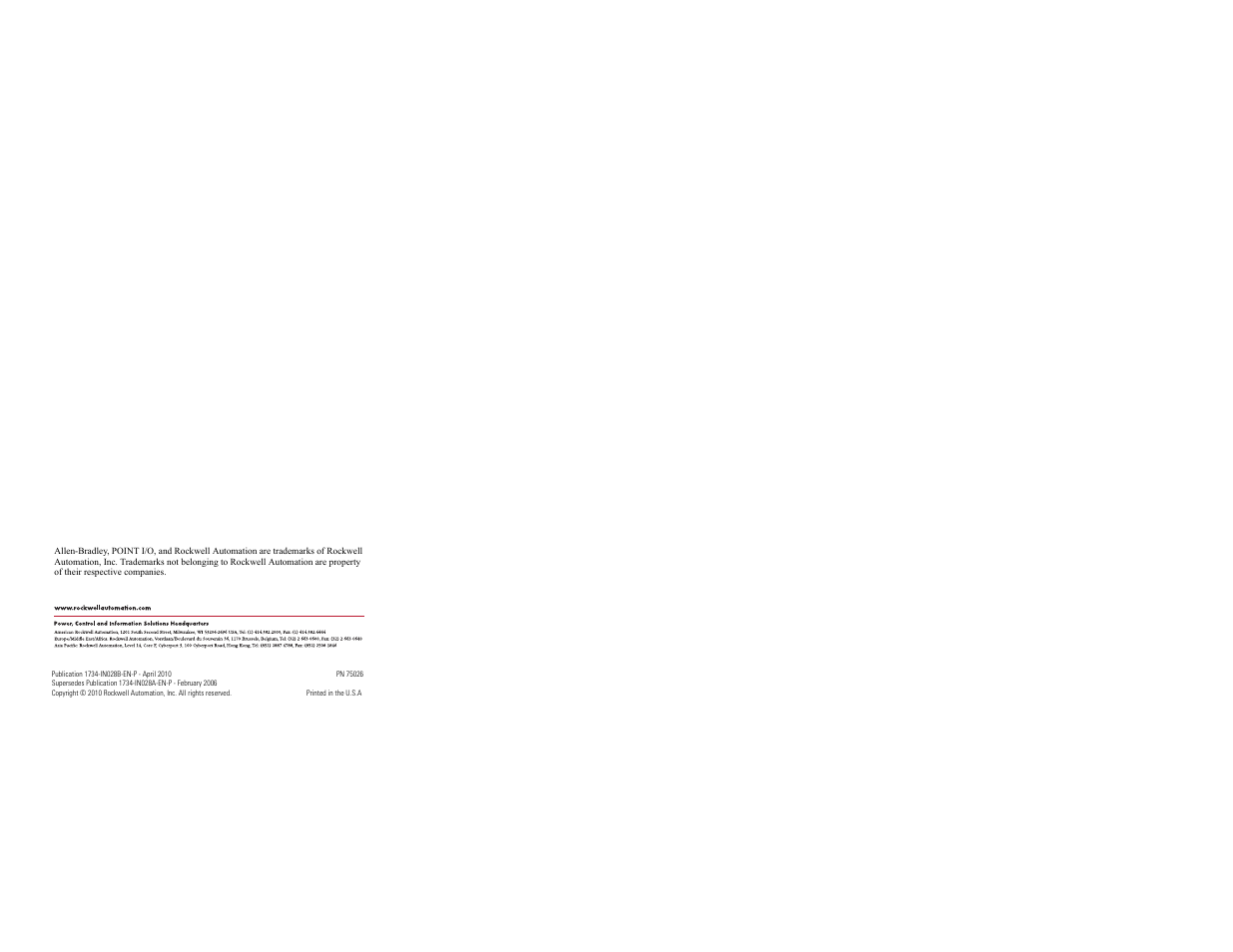 Back cover | Rockwell Automation 1734-TOP_TOPS_TOP3_TOP3S Point I/O Terminal Base Installation Instructions User Manual | Page 12 / 12