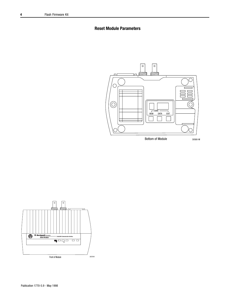 Reset module parameters | Rockwell Automation F1770-KFC(D)15 INSTL INSTR FLASH FIRMWARE KIT User Manual | Page 4 / 10