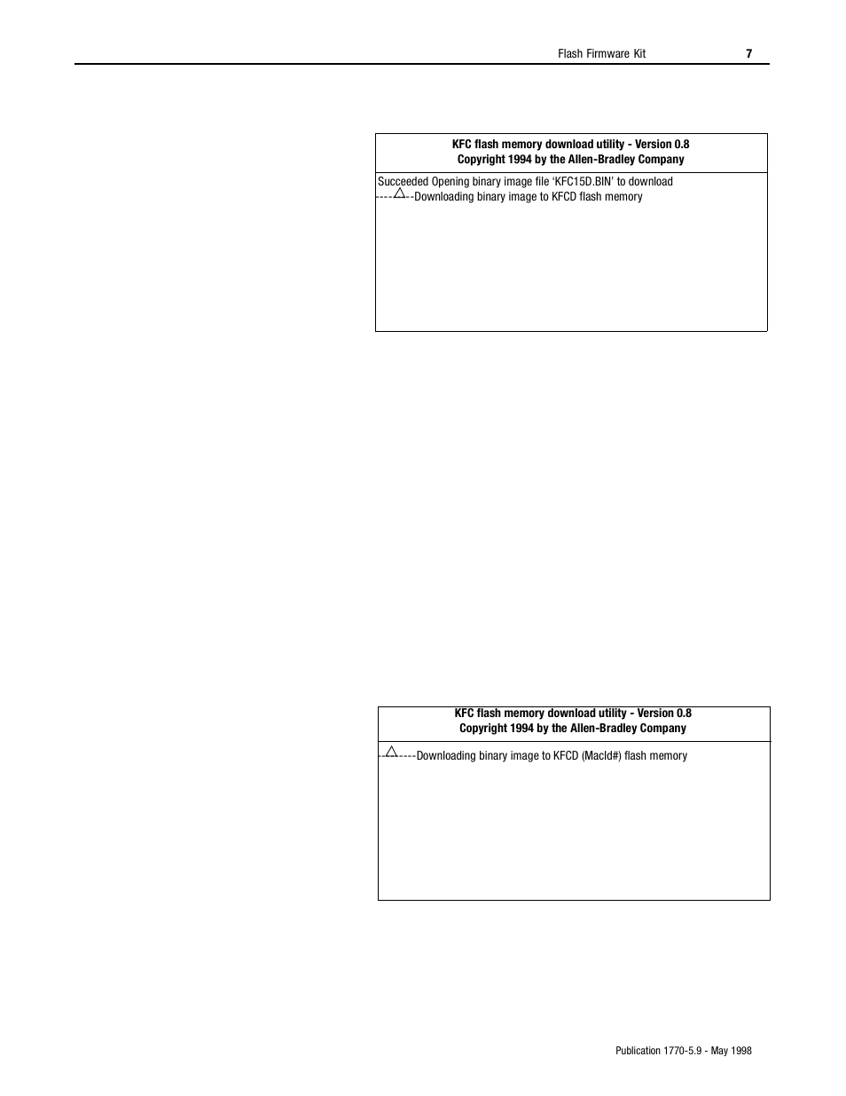 Rockwell Automation F1770-KFC(D)15 INSTL INSTR FLASH FIRMWARE KIT User Manual | Page 7 / 10