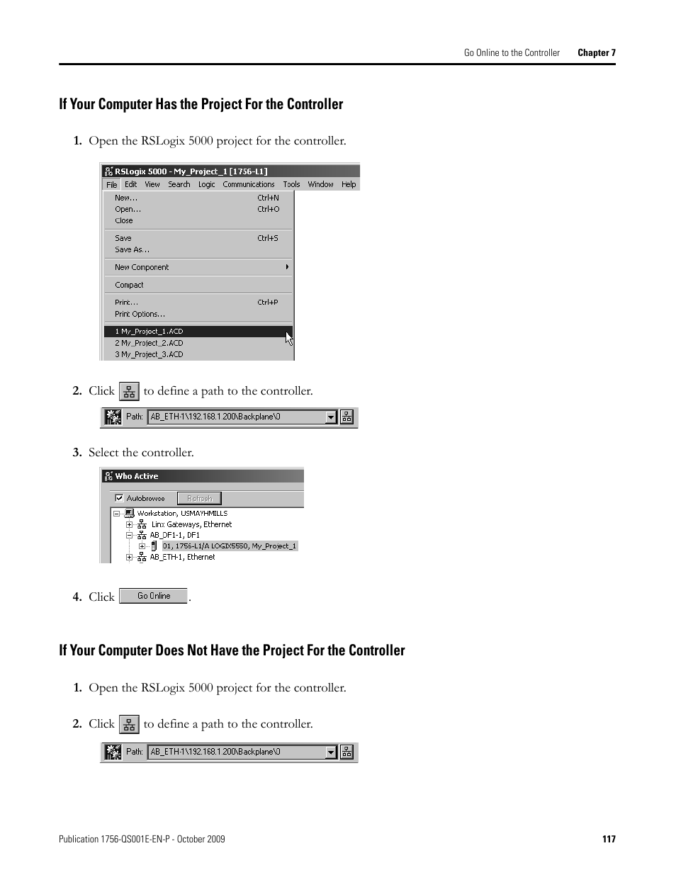 Rockwell Automation Logix5000 Logix5000 Controllers Quick Start User Manual | Page 117 / 148