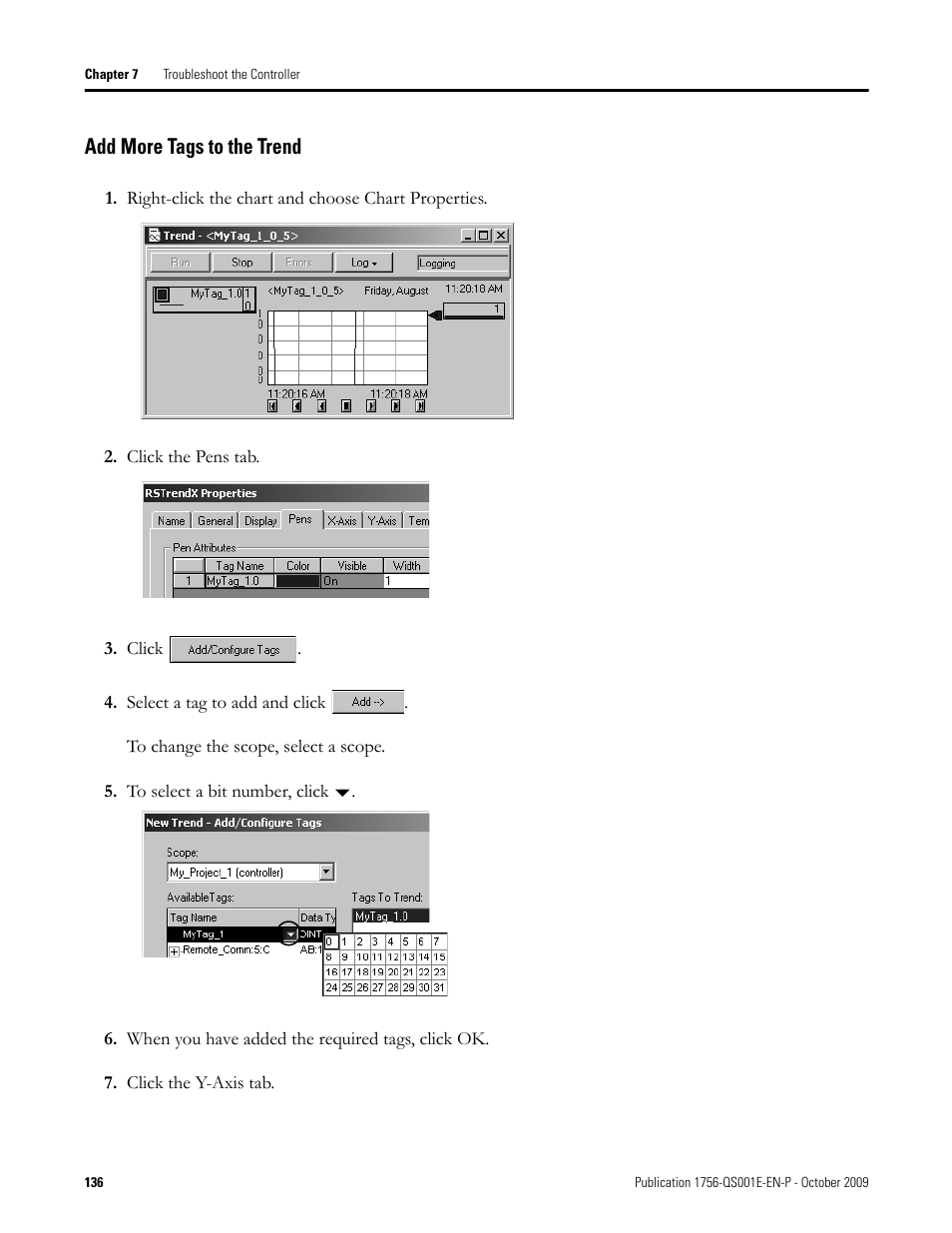 Add more tags to the trend | Rockwell Automation Logix5000 Logix5000 Controllers Quick Start User Manual | Page 136 / 148