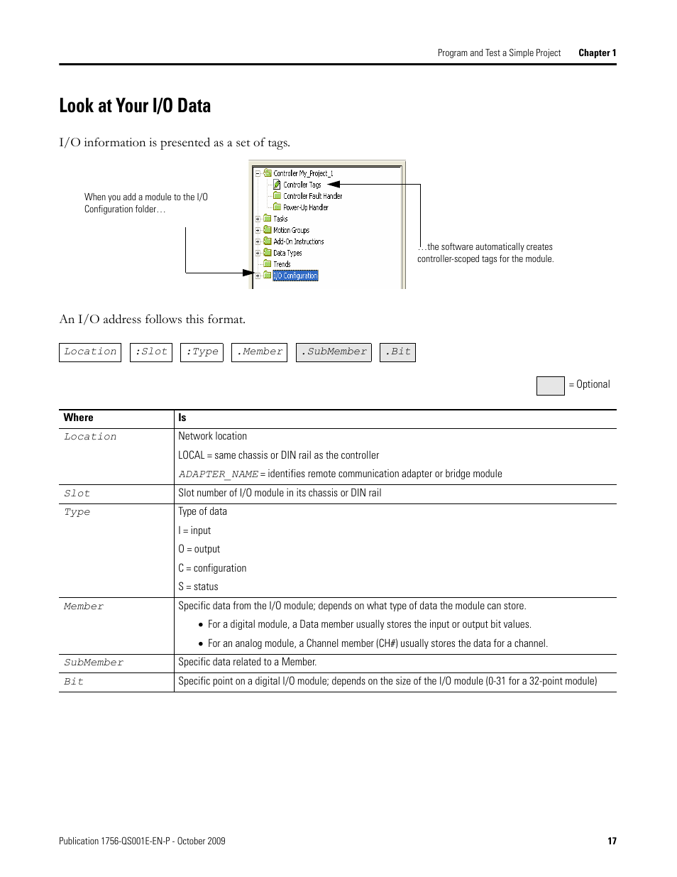 Look at your i/o data | Rockwell Automation Logix5000 Logix5000 Controllers Quick Start User Manual | Page 17 / 148