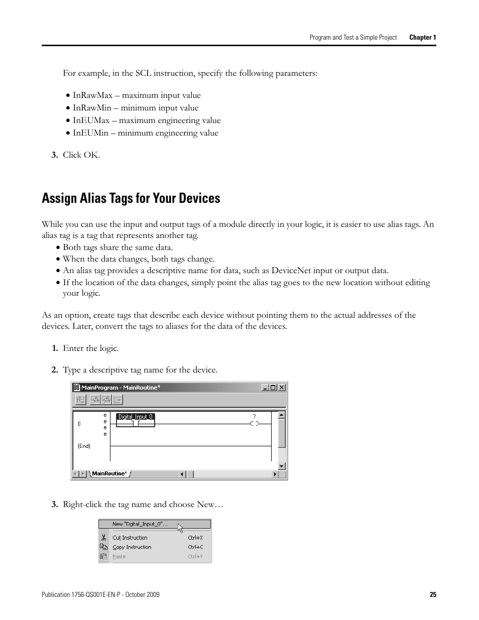 Assign alias tags for your devices | Rockwell Automation Logix5000 Logix5000 Controllers Quick Start User Manual | Page 25 / 148