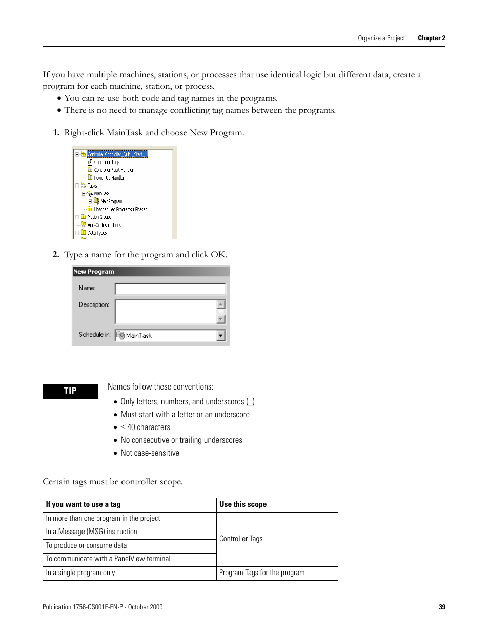 Rockwell Automation Logix5000 Logix5000 Controllers Quick Start User Manual | Page 39 / 148