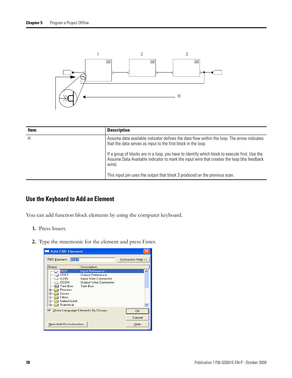 Use the keyboard to add an element | Rockwell Automation Logix5000 Logix5000 Controllers Quick Start User Manual | Page 78 / 148