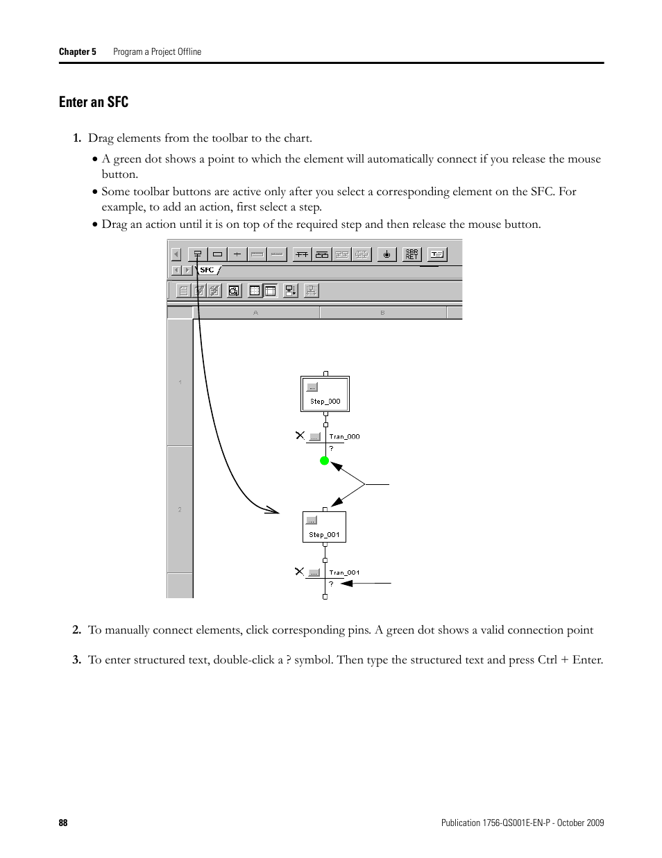 Enter an sfc | Rockwell Automation Logix5000 Logix5000 Controllers Quick Start User Manual | Page 88 / 148