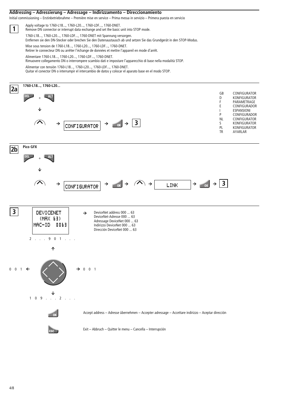 Rockwell Automation 1760-DNET Pico DeviceNet Communications Module Installation Instructions User Manual | Page 4 / 8