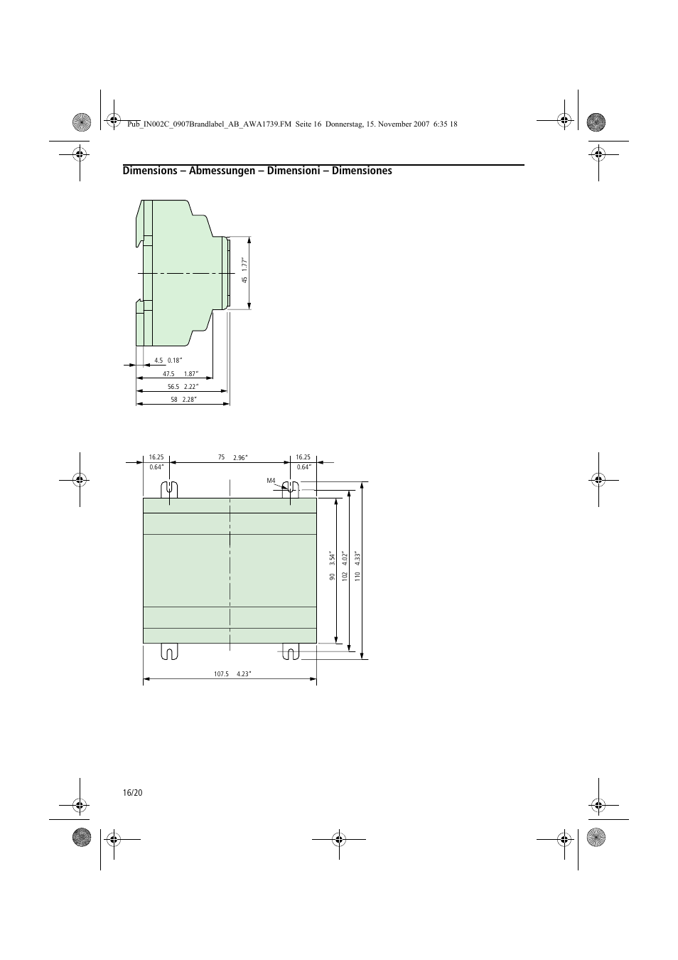 Rockwell Automation 1760-Lxxxx Pico Controller Installation Instructions User Manual | Page 16 / 20