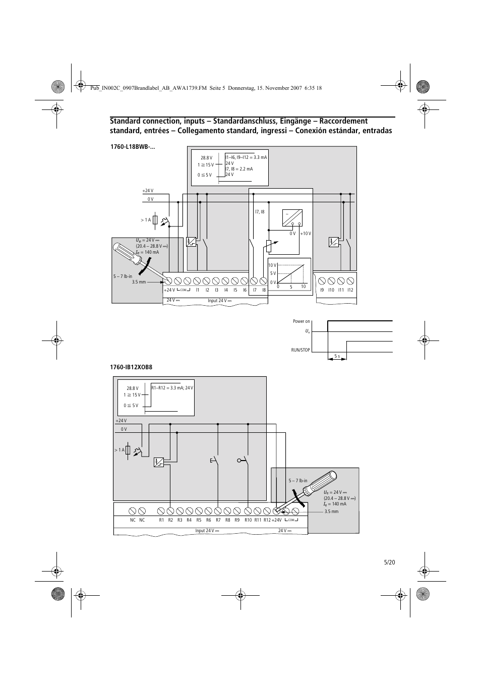 Rockwell Automation 1760-Lxxxx Pico Controller Installation Instructions User Manual | Page 5 / 20