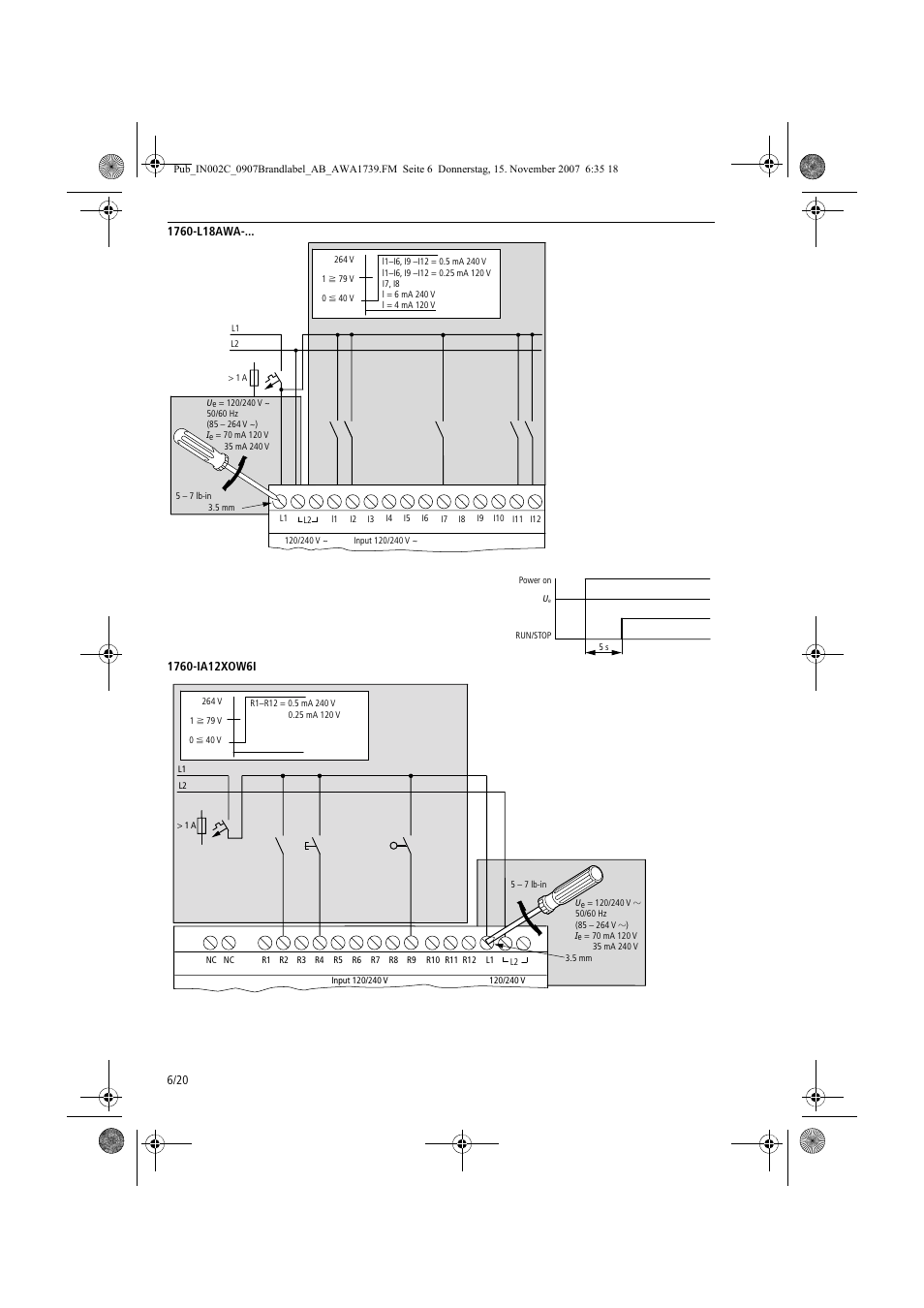 Rockwell Automation 1760-Lxxxx Pico Controller Installation Instructions User Manual | Page 6 / 20