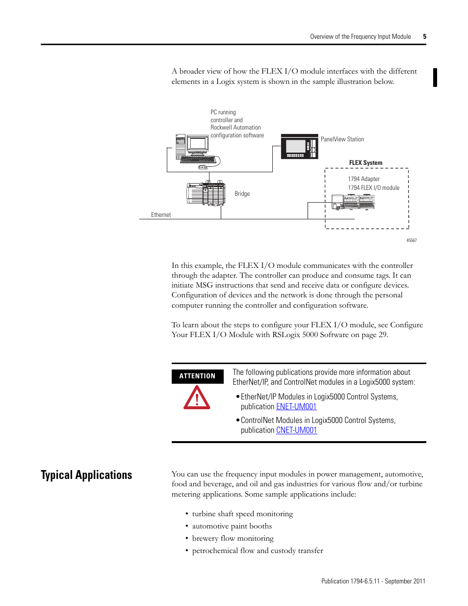 Typical applications | Rockwell Automation 1794-IJ2XT FLEX I/O Frequency Input Modules User Manual User Manual | Page 15 / 87