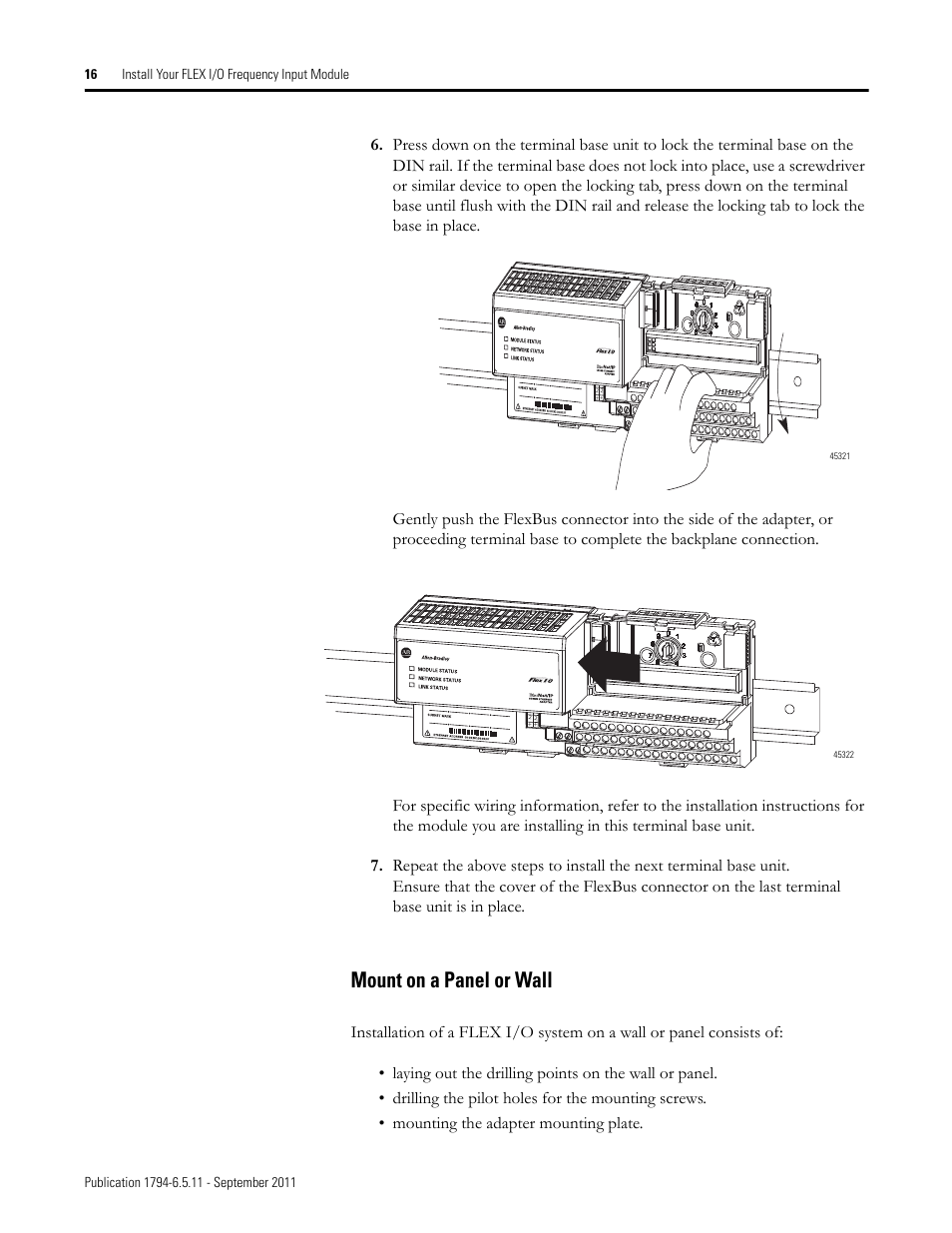 Mount on a panel or wall | Rockwell Automation 1794-IJ2XT FLEX I/O Frequency Input Modules User Manual User Manual | Page 26 / 87