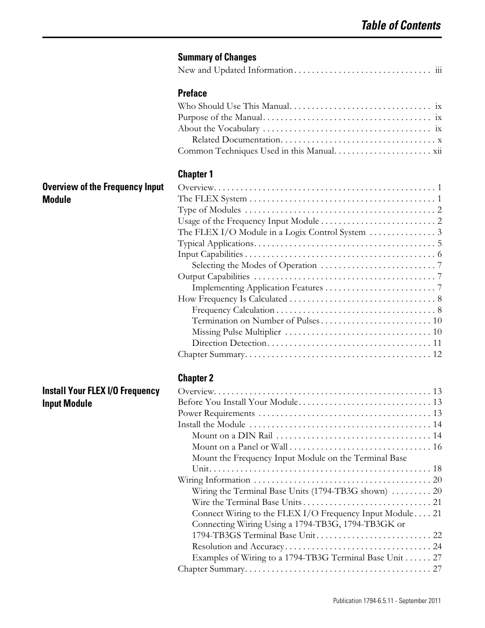 Rockwell Automation 1794-IJ2XT FLEX I/O Frequency Input Modules User Manual User Manual | Page 5 / 87