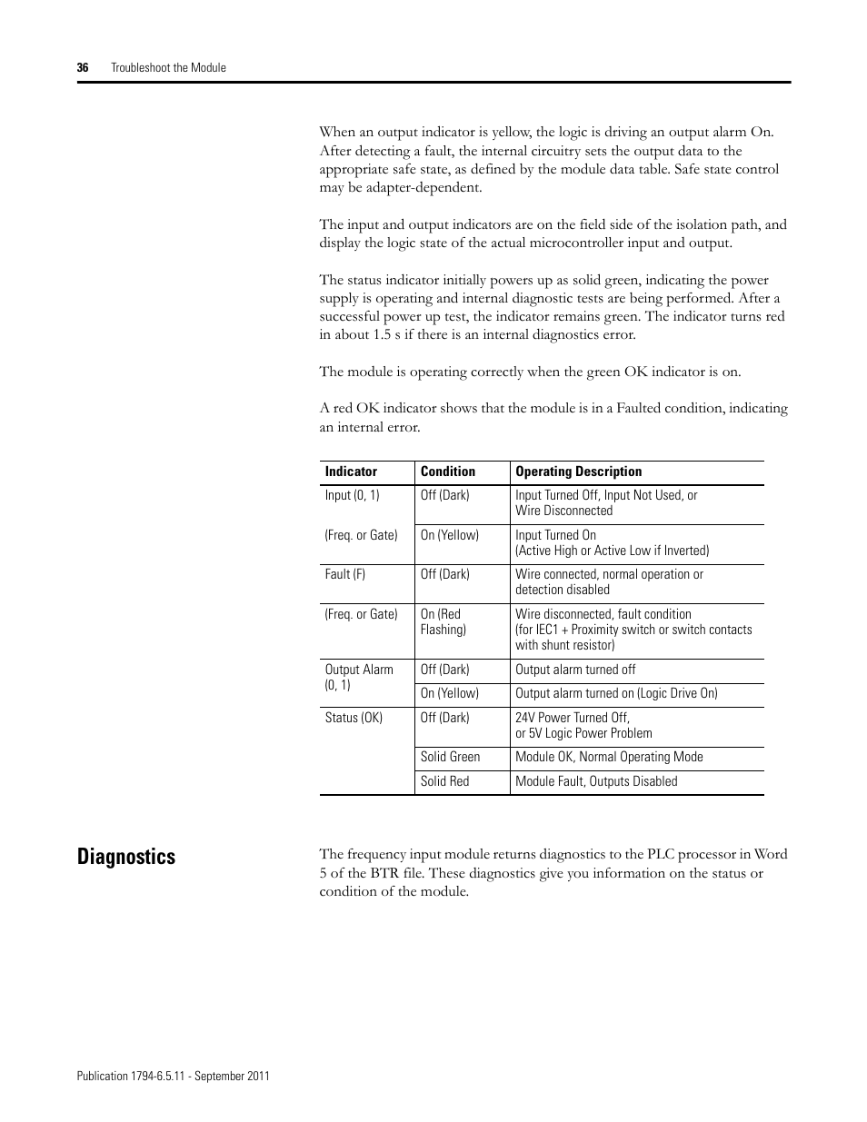 Diagnostics | Rockwell Automation 1794-IJ2XT FLEX I/O Frequency Input Modules User Manual User Manual | Page 62 / 87