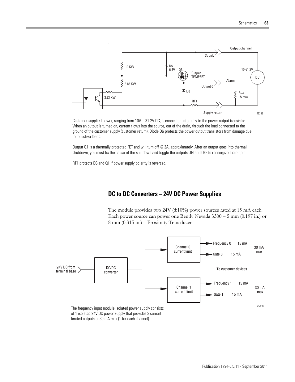 Dc to dc converters – 24v dc power supplies | Rockwell Automation 1794-IJ2XT FLEX I/O Frequency Input Modules User Manual User Manual | Page 73 / 87