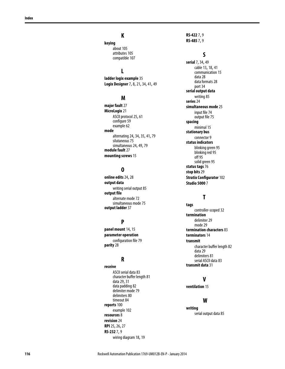 Rockwell Automation 1769-ASCII Compact I/O ASCII Module User Manual | Page 116 / 118