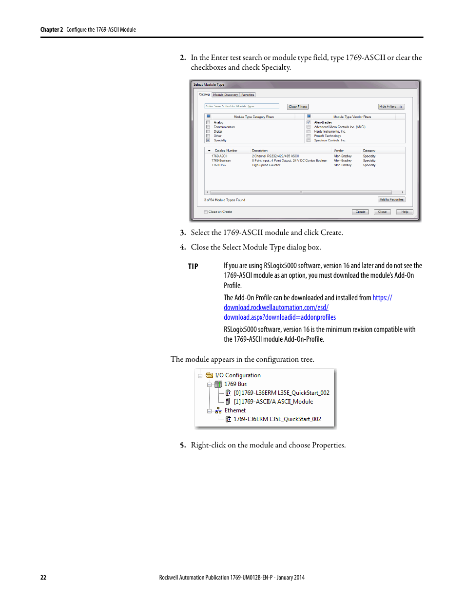 Rockwell Automation 1769-ASCII Compact I/O ASCII Module User Manual | Page 22 / 118