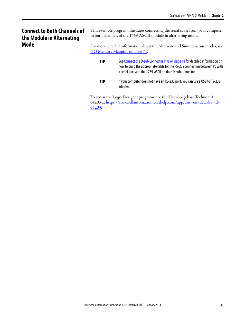 Rockwell Automation 1769-ASCII Compact I/O ASCII Module User Manual | Page 41 / 118