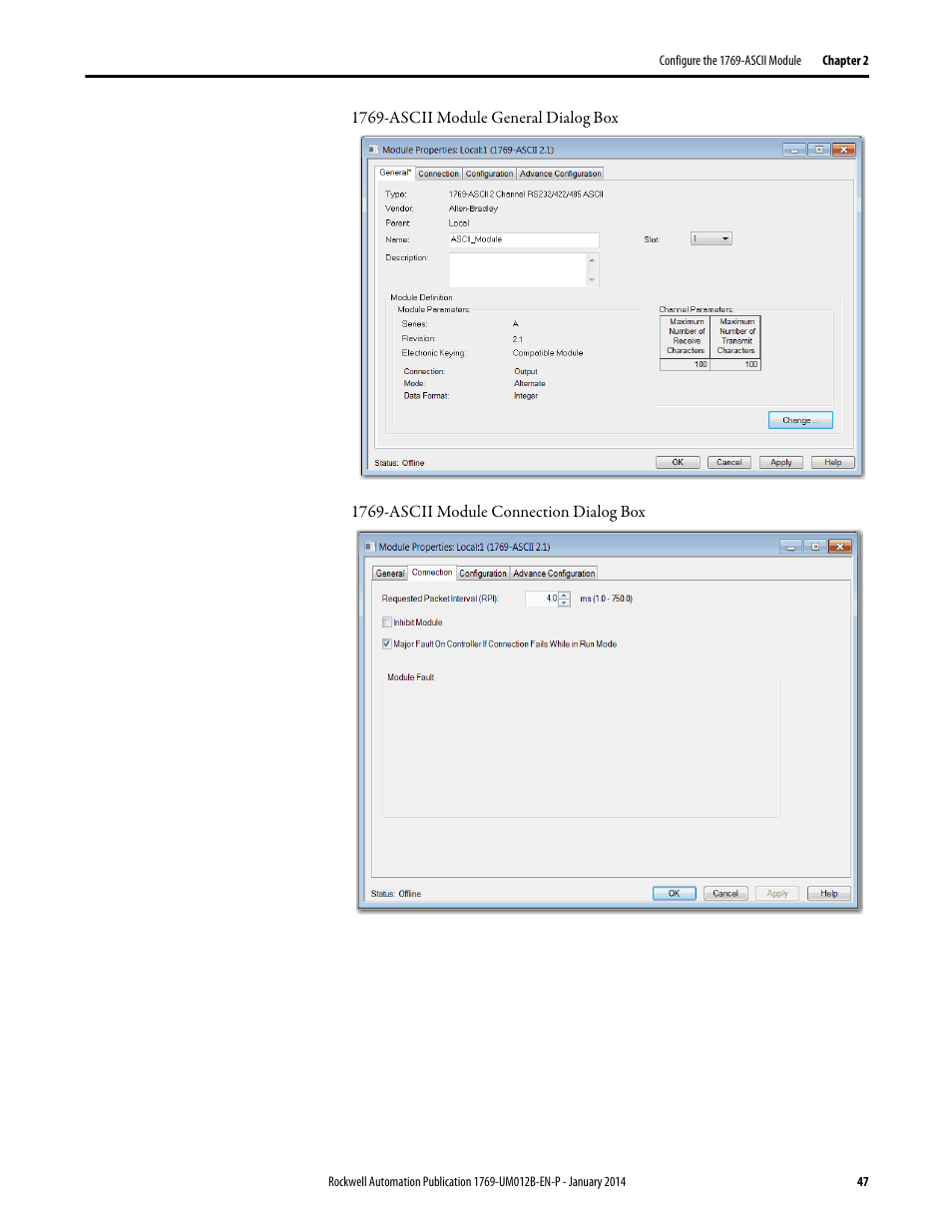Rockwell Automation 1769-ASCII Compact I/O ASCII Module User Manual | Page 47 / 118