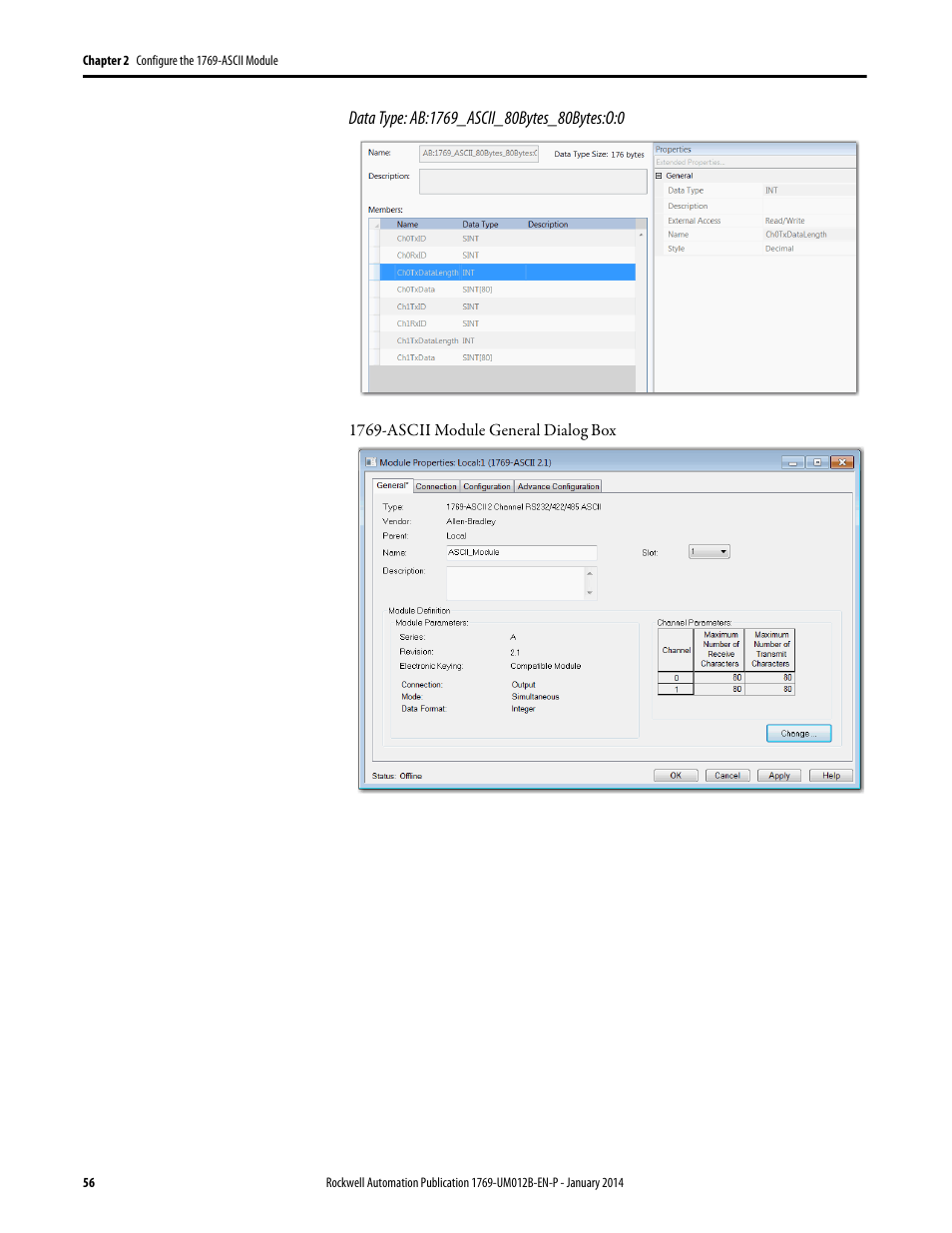 Rockwell Automation 1769-ASCII Compact I/O ASCII Module User Manual | Page 56 / 118