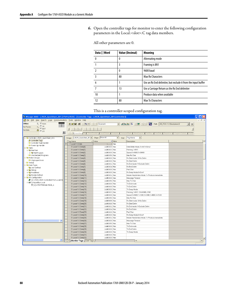 Rockwell Automation 1769-ASCII Compact I/O ASCII Module User Manual | Page 88 / 118