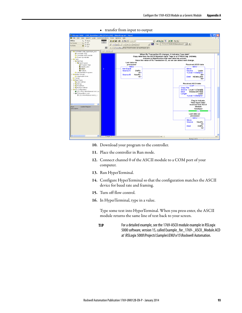 Rockwell Automation 1769-ASCII Compact I/O ASCII Module User Manual | Page 93 / 118