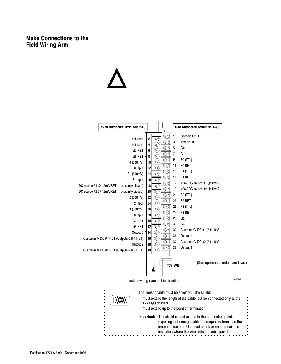 Make connections to the field wiring arm | Rockwell Automation 1771-CFM,D17716.5.99 CONFIGURABLE FLOWMET User Manual | Page 26 / 99