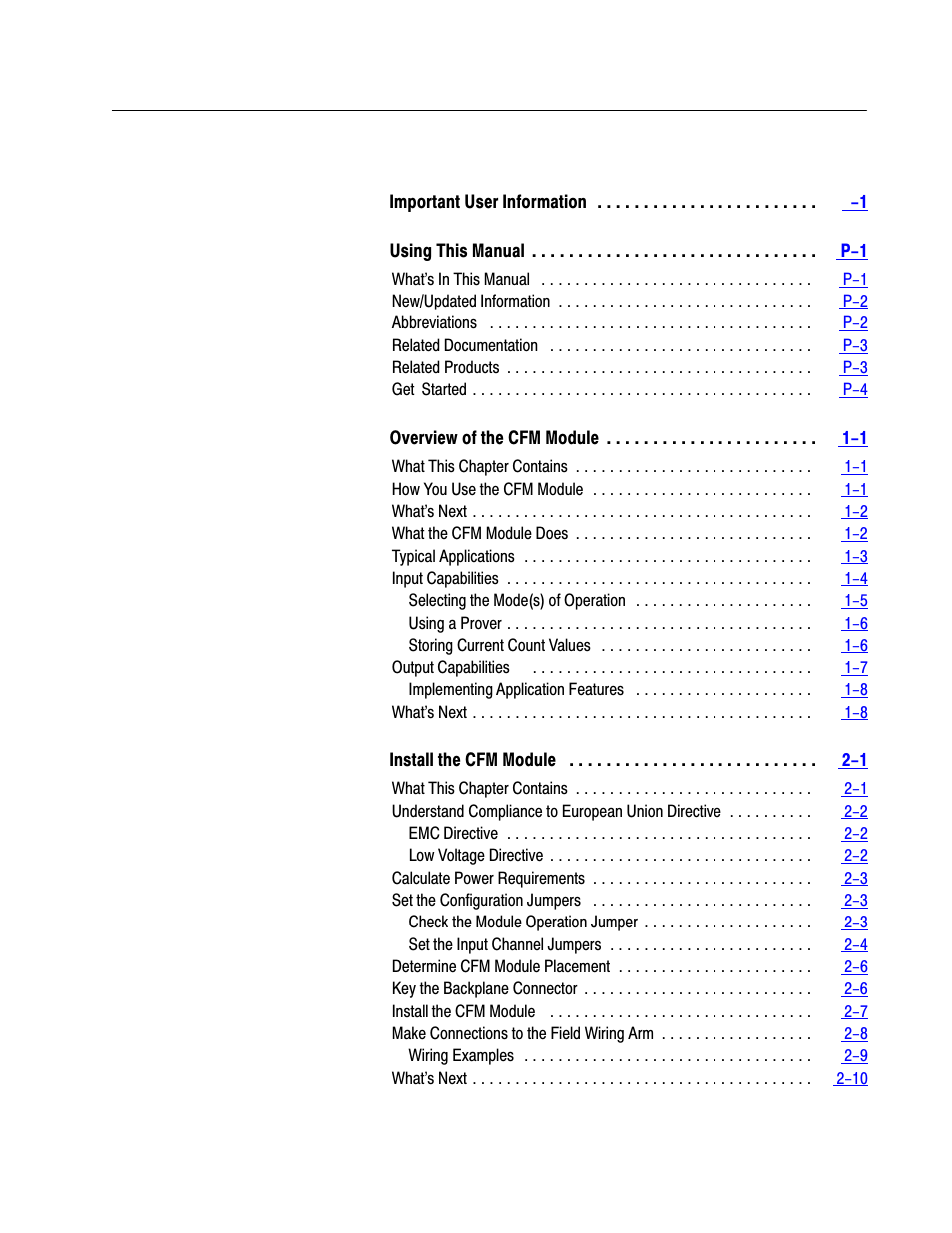 Rockwell Automation 1771-CFM,D17716.5.99 CONFIGURABLE FLOWMET User Manual | Page 3 / 99