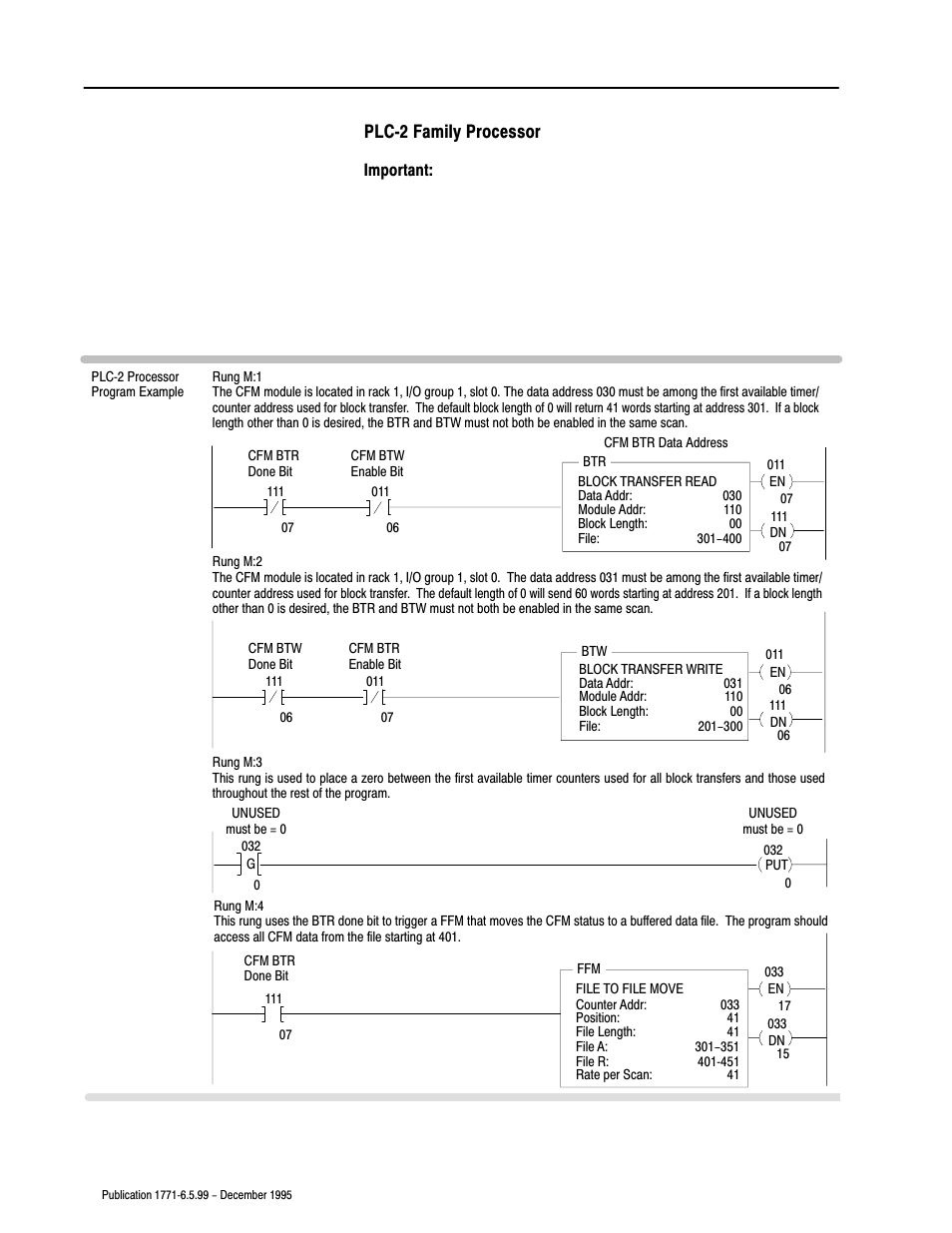 Plcć2 family processor | Rockwell Automation 1771-CFM,D17716.5.99 CONFIGURABLE FLOWMET User Manual | Page 30 / 99