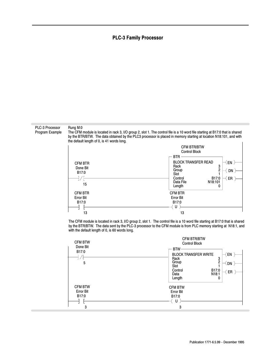 Plcć3 family processor | Rockwell Automation 1771-CFM,D17716.5.99 CONFIGURABLE FLOWMET User Manual | Page 31 / 99