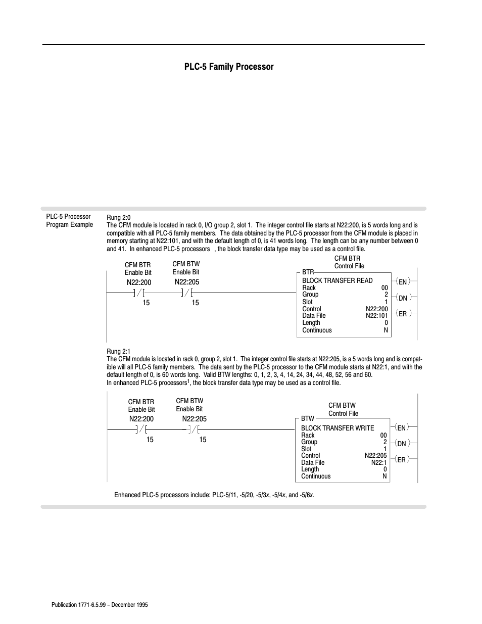 Plcć5 family processor | Rockwell Automation 1771-CFM,D17716.5.99 CONFIGURABLE FLOWMET User Manual | Page 32 / 99